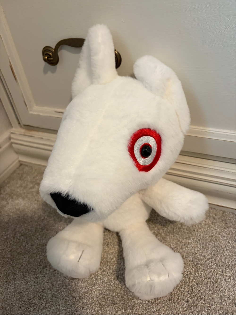 Target White Bullseye Dog Plush Toy Stuffed Animal Cuddly English Bull Terrier